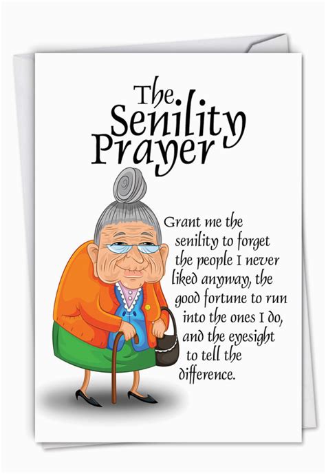 Funny Sex Birthday Cards Senility Prayer Funny Birthday Card Nobleworks