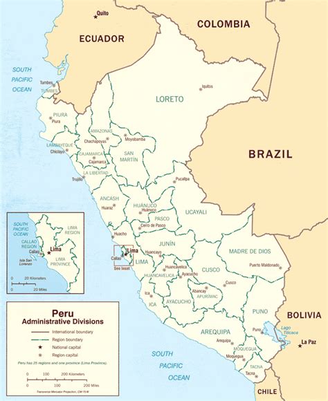 Vue Large Regions Du Pérou