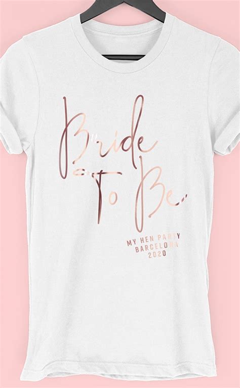 Bride To Be Foil Personalised Hen Party T Shirt Mr Porkys