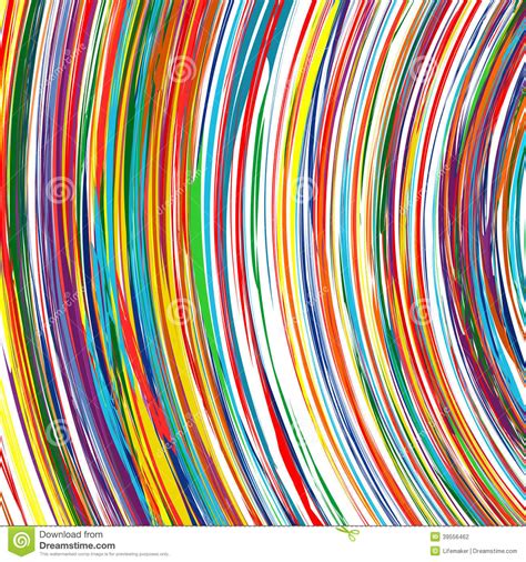 Abstract Rainbow Curved Lines Colorful Background Stock Vector
