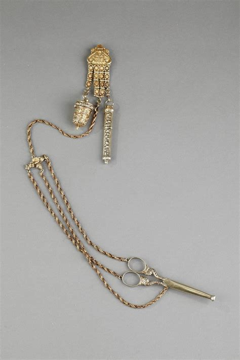 Proantic Early 19th Century Silver Gilt Chatelaine