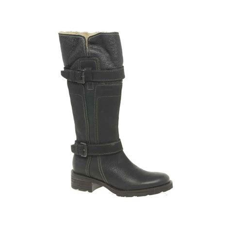 Manas North Ii Ladies Long Leather Bootscharles Clinkard
