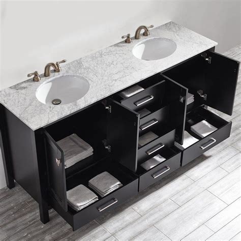 Moreover, in a mix with large and small drawers, it will help the homeowners arrange all sorts of things and keep order in your bat Newtown 72" Double Bathroom Vanity Set | Vanity, Timeless ...