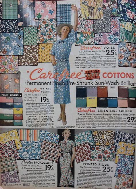 1930s Fashion Colors Fabric Vintage Fabric Prints 1930s Fashion