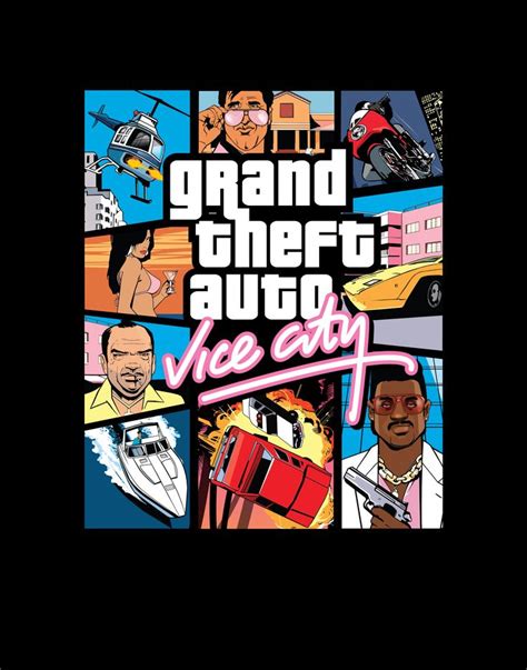 Gta Vice City Front Of Box Cover Stephen Bliss 2002 Grand Theft