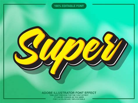 Super Script Editable Typography Font Effect Typography Fonts