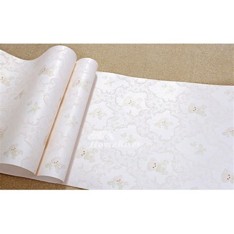 Vintage Wallpaper Self Adhesive Love Non Woven Fabric Whitepink