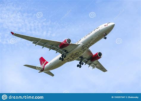 Virgin Atlantic Airbus A330 In New York Sky Before Landing At Jfk