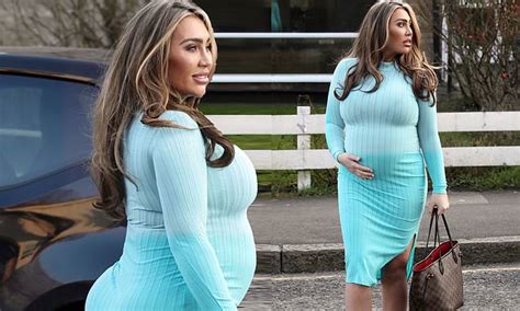 Pregnant Lauren Goodger Places A Protective Hand On Her Bump As She