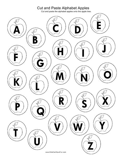 Alphabet Worksheets Cut And Paste