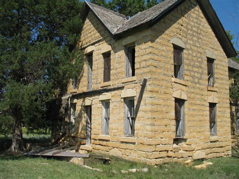 Barton County Kansas Limestone House And Old Homestead Limestone