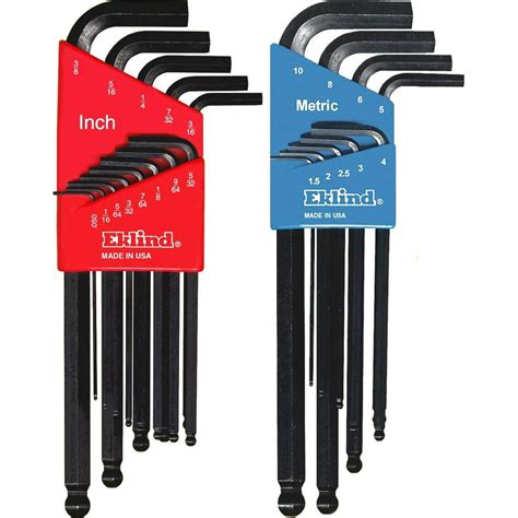 Eklind 13222 Ball Hex L Key Allen Wrench Combo Inch Mm 2 Sets 22pc