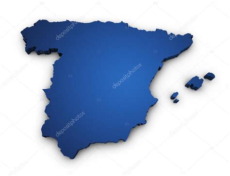 Map Of Spain 3d Shape Stock Photo By ©nirodesign 33303311