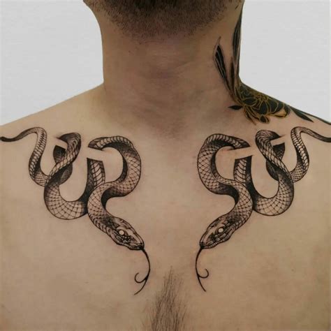 Discover 54 Snake On Collarbone Tattoo Super Hot Incdgdbentre