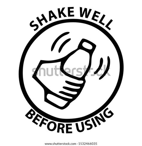 Shake Well Before Using Sign Logo Image Vectorielle De Stock Libre