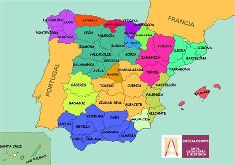 España Mapa De Regiones