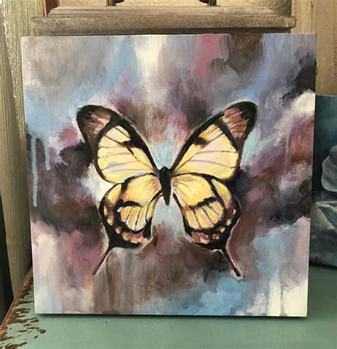 Unfinished Abstract Butterfly Painting Sierra Briggs Art Pinturas