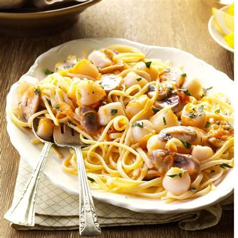 Scallops With Linguine Recipe How To Make It