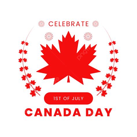 Celebrate Canada Day Badge With Maple Leaf Celebrate Canada Day