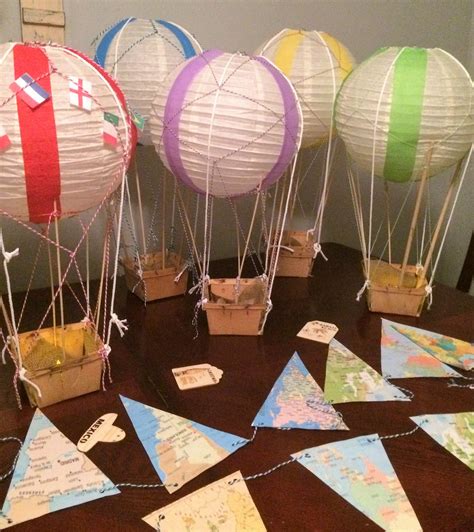 Hot Air Balloon Table Centerpieces Made From Paper Lanterns Bakers