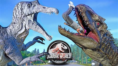 Black Indominus Rex Vs Spinosaurus Scorpius Rex E Dinosaurs Fight