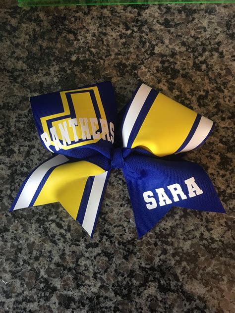 Custom Team Cheer Bow Your Team Colors With Name Great Game Day Bow Competition Cheer Bow