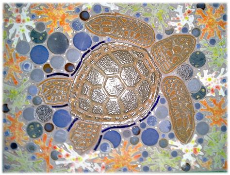 Dorsal View Honu Sea Turtle Mosaic Tile Floors By Tiles