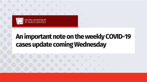 An Important Note On The Weekly Covid 19 Cases Update Coming Wednesday