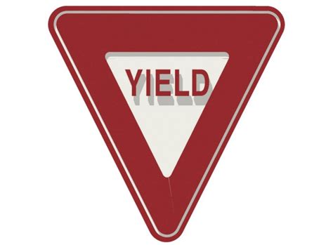 Clipart Yellow Yield Sign