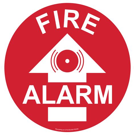 Fire Alarm Floor Sign Red Stop