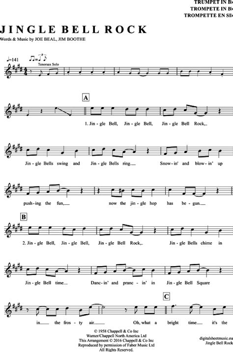 Jingle Bell Rock Trompete In B Pdf Noten Von Bill Haley And The