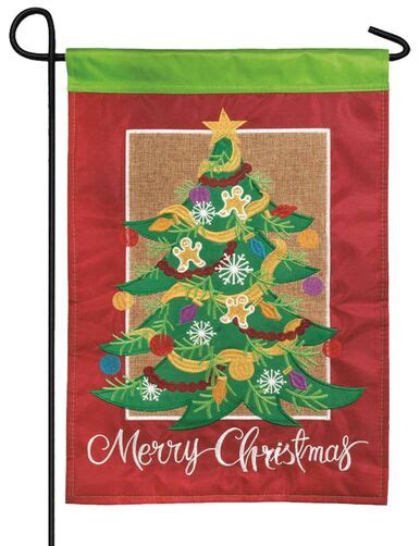 Merry Christmas Tree Double Applique Garden Flag I Americas Flags