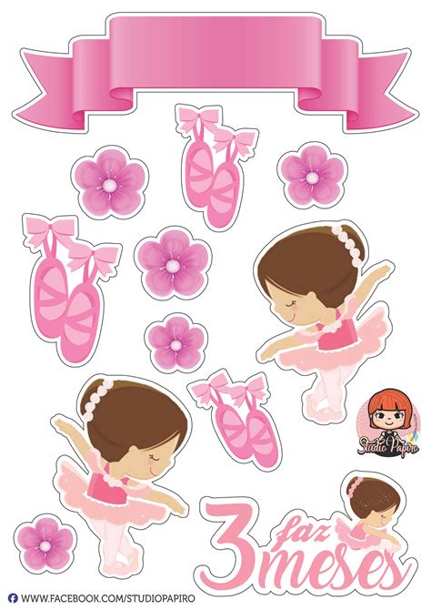 Topo De Bolo Bailarina Cute Para Imprimir Doll Cake Topper Princess