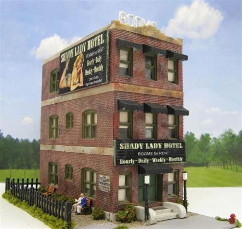 Brothel Hotel ~ Model Train Buildings ~ Miniatures ~ Dioramas Model