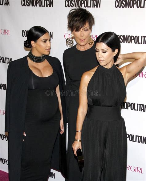 Kris Jenner Kourtney Kardashian And Kim Kardashian Editorial Image