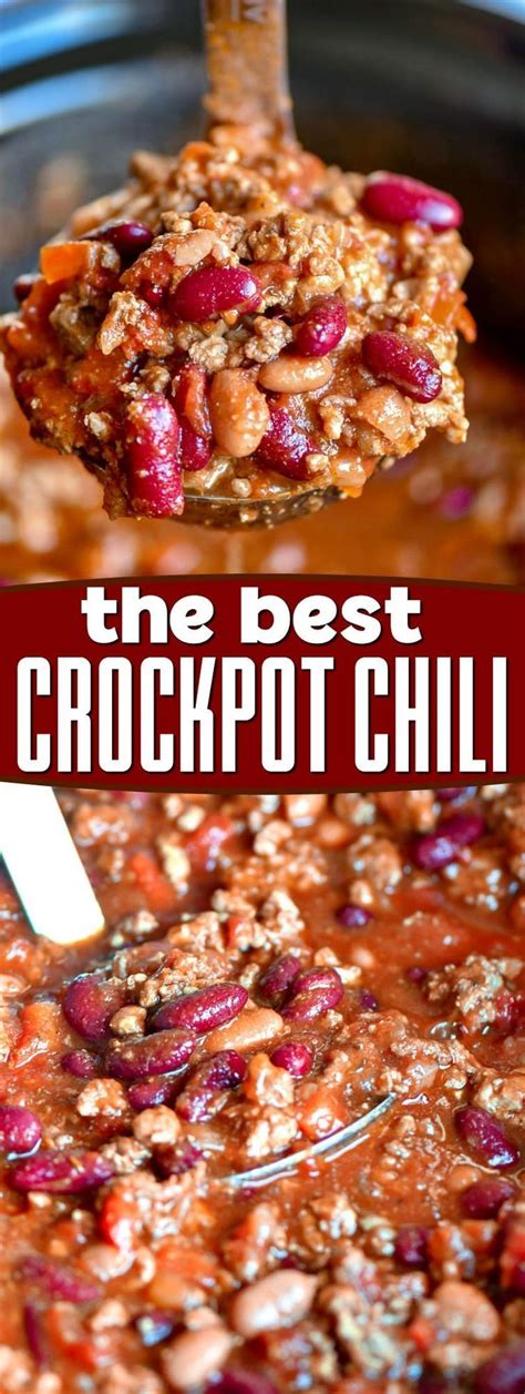 this amazing crockpot chili recipe is delicious hearty and perfect for chilly weather
