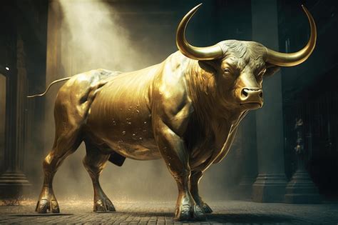 Premium Ai Image The Stock Market Rally Of The Golden Bull