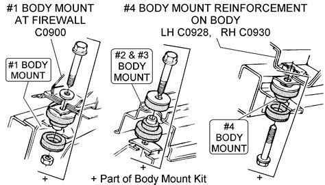 Body Mount Kits Diagram View Chicago Corvette Supply