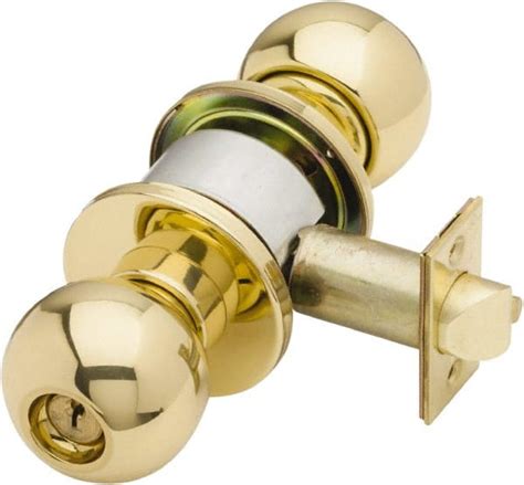 Schlage Bright Brass Storeroom Knob Lockset 37494804 Msc
