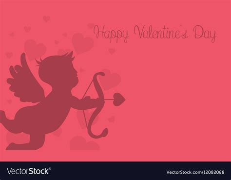 Happy Valentine Day With Cupid Backgrounds Vector Image