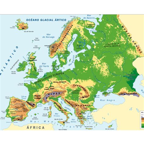 Mapa De Europa Físico