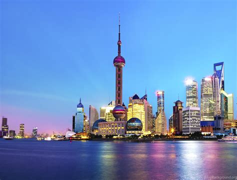 Shanghai Skyline 4k Wallpaper