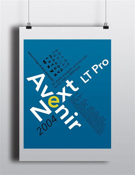 Typeface Poster: Avenir Next on Behance | Typeface poster, Booklet design, Typeface