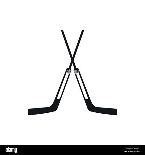 Two Crossed Hockey Sticks Icon Stock Vector Image And Art Alamy