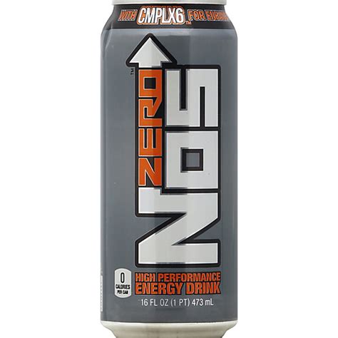 Nos® Zero High Performance Energy Drink 16 Fl Oz Can Sports