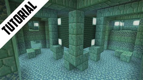 Minecraft How To Build An Ocean Monument Interior Part 1 Step By Step
