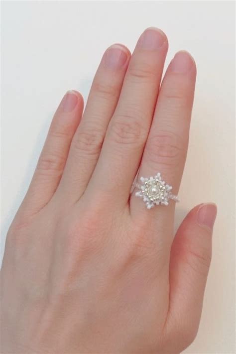 This Bead Ring Was Inspired By Snowflakes It Is Perfect For The