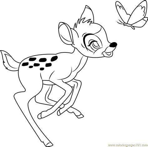Bambi Coloring Page For Kids Free Bambi Printable Coloring Pages