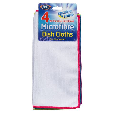 Bandm Microfibre Dish Cloths 4pk 294291