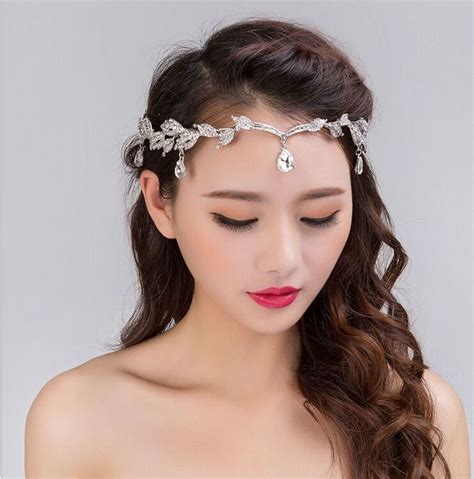 2016 luxury bridal tiara hair crown forehead crystal wedding accessories for hair bohemain